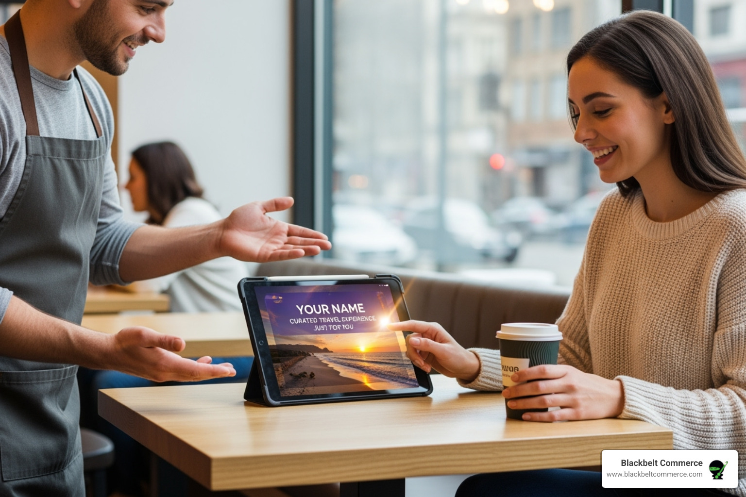 customer receiving personalized offer - e-commerce growth strategy