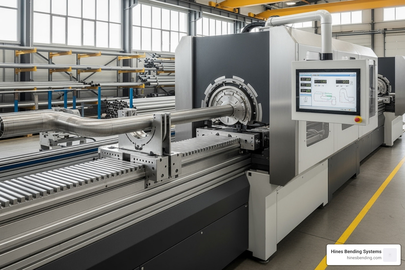 state-of-the-art Hines Bending CNC machine - how to bend pipe using a pipe bending machine