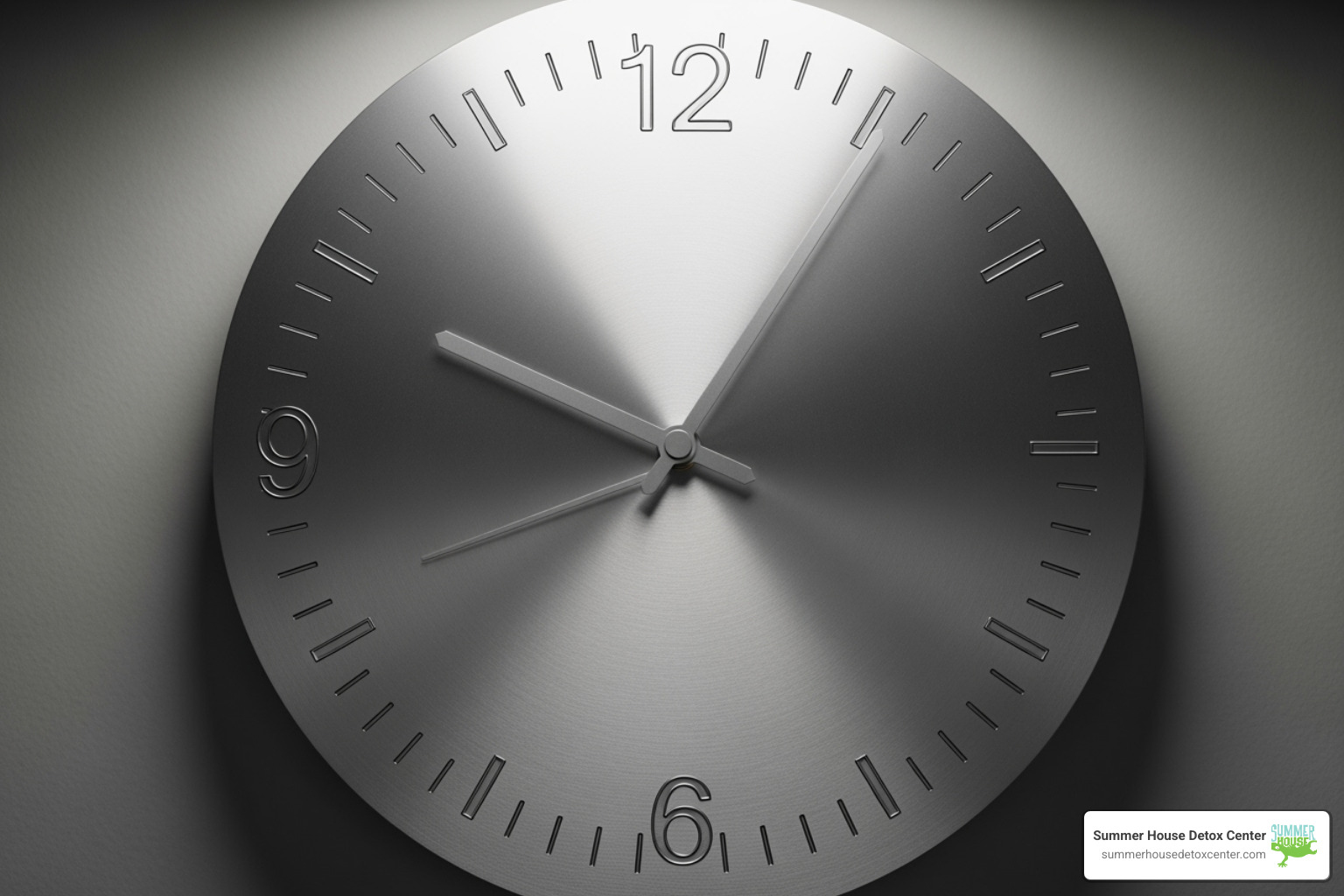 a clock face with timeline markers - alcohol detox timeline