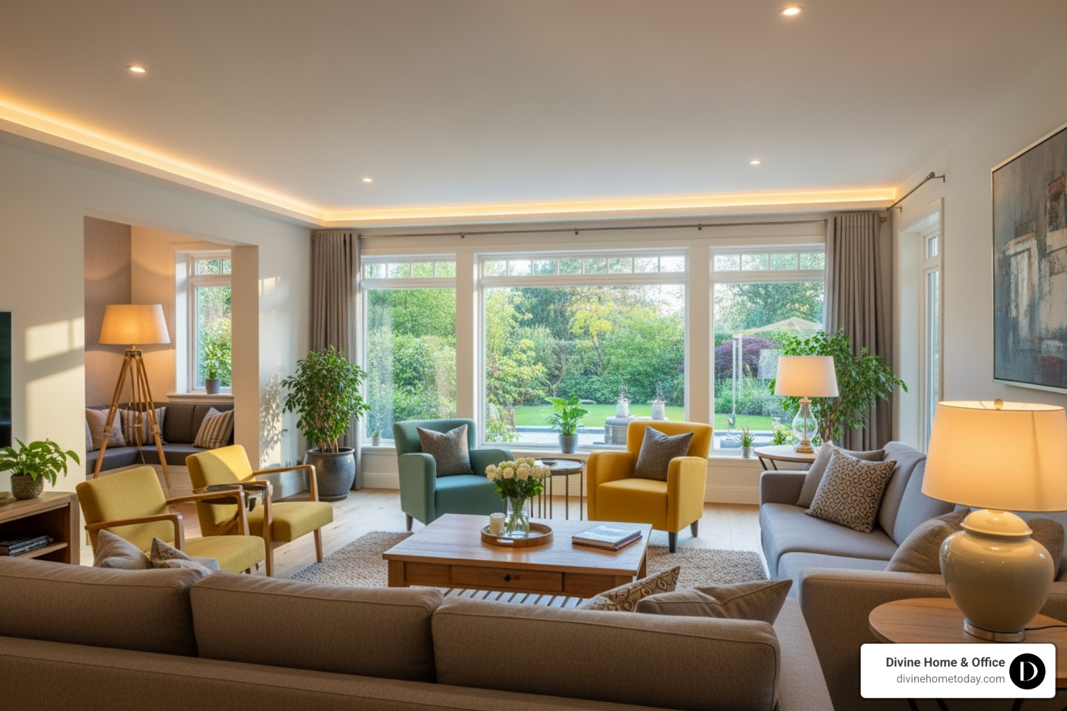 A bright room showcasing excellent natural and artificial lighting - staging home for sale photos A bright room showcasing excellent natural and artificial lighting - staging home for sale photos
