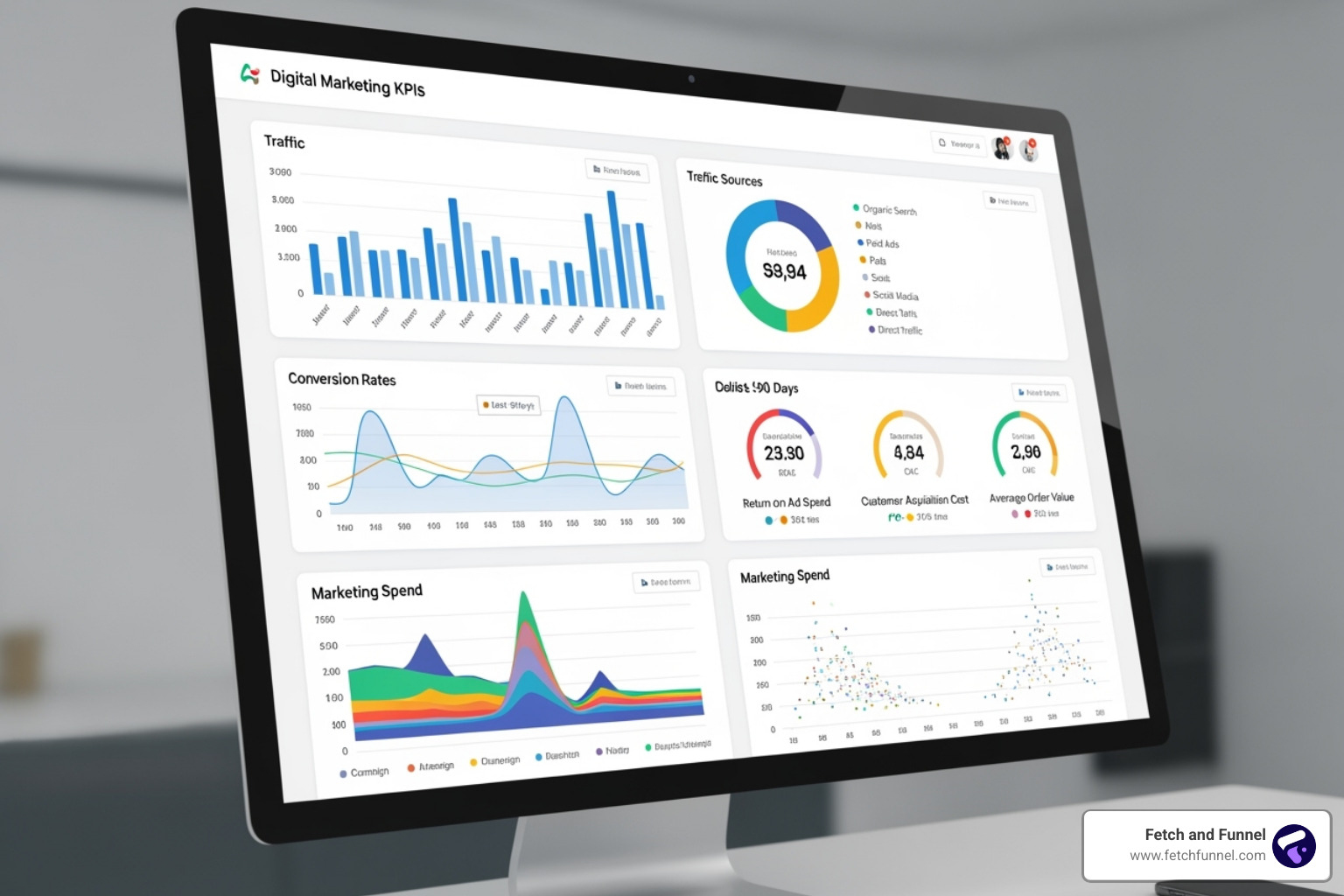 marketing KPIs dashboard - retargeting and remarketing