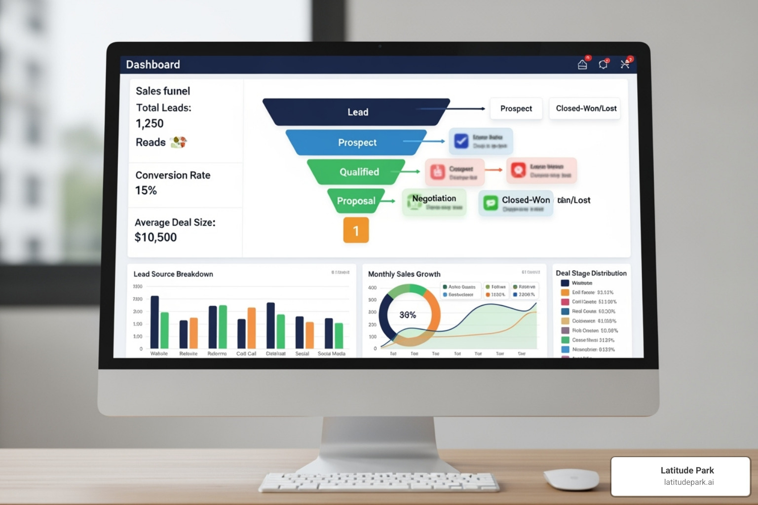 CRM dashboard tracking a lead through the sales funnel - best lead generation for franchises