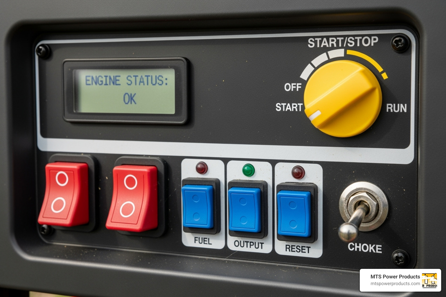 generator control panel - portable natural gas generator
