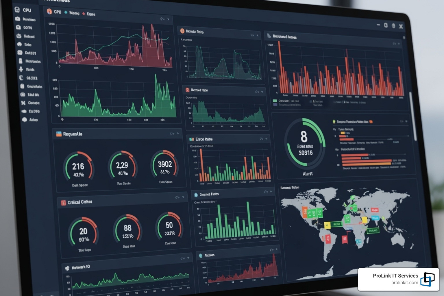 Grafana dashboard powered by Prometheus - network monitoring system open source
