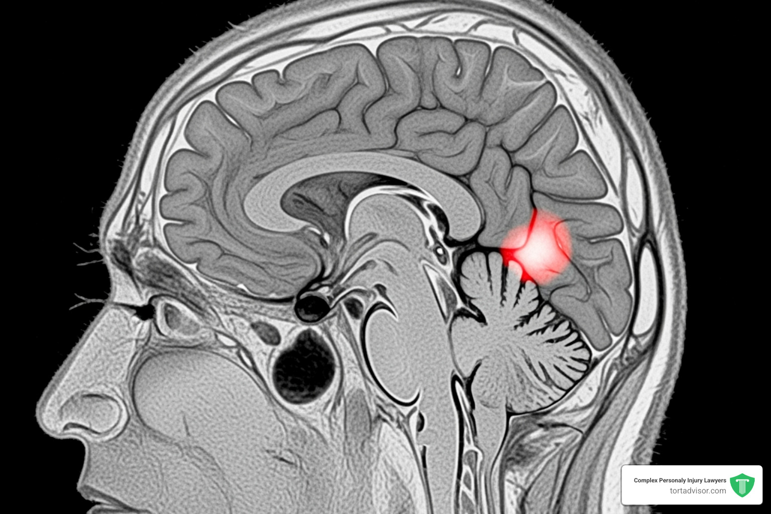 MRI scan showing a meningioma brain tumor - Depo Provera injury lawyer