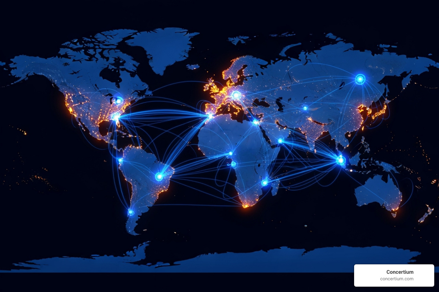 of a world map showing global cyberattack origins - 24/7 cybersecurity monitoring