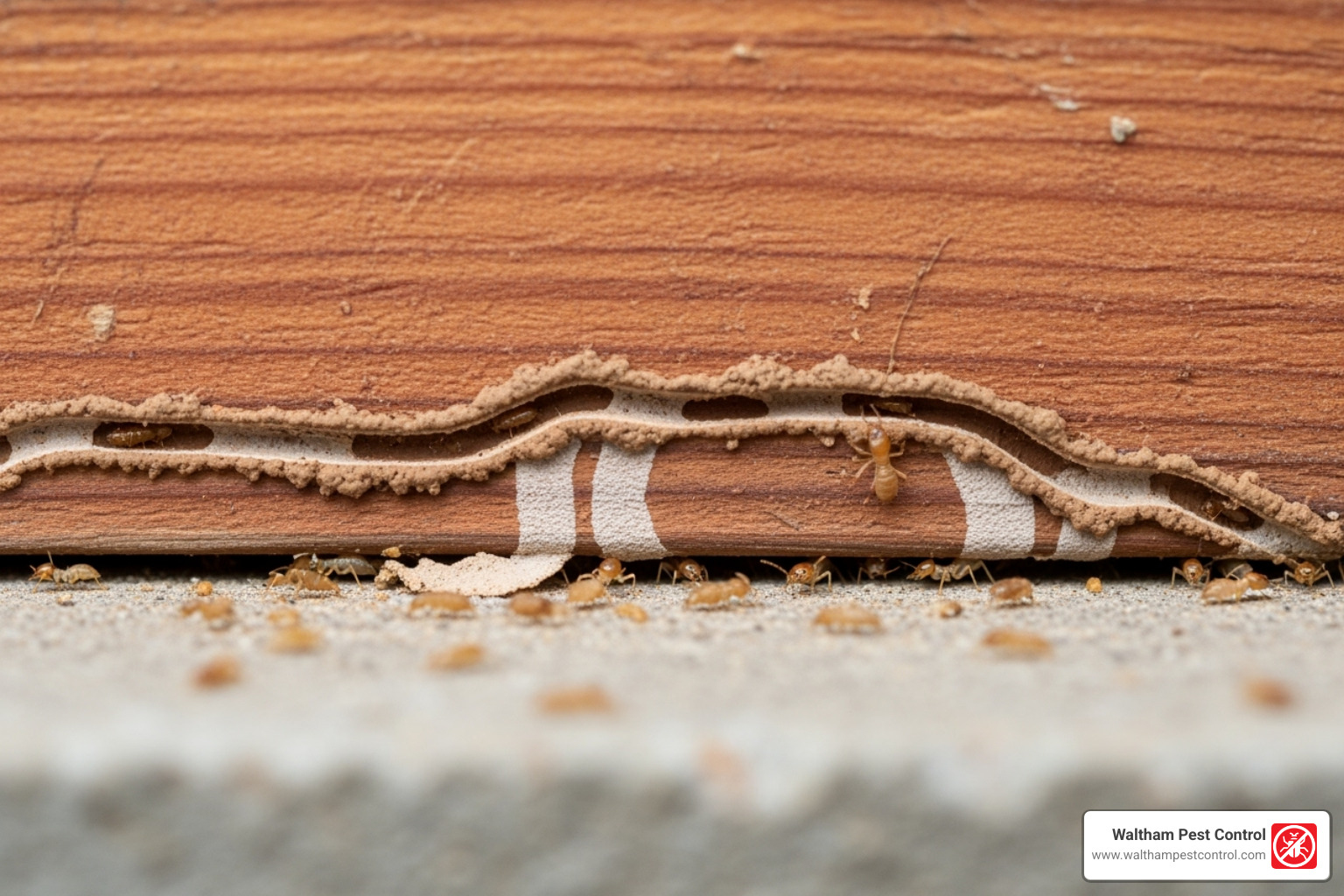 Subterranean termite mud tubes - termite swarming season Subterranean termite mud tubes - termite swarming season