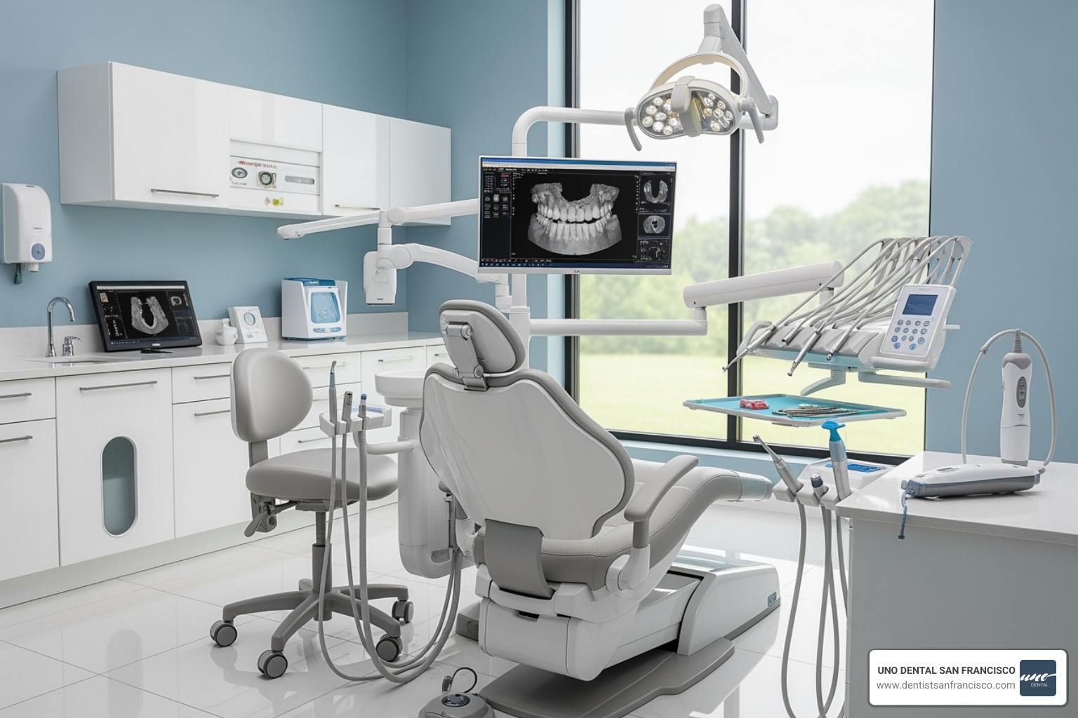 modern dental operatory with advanced technology - dental clinics in san francisco