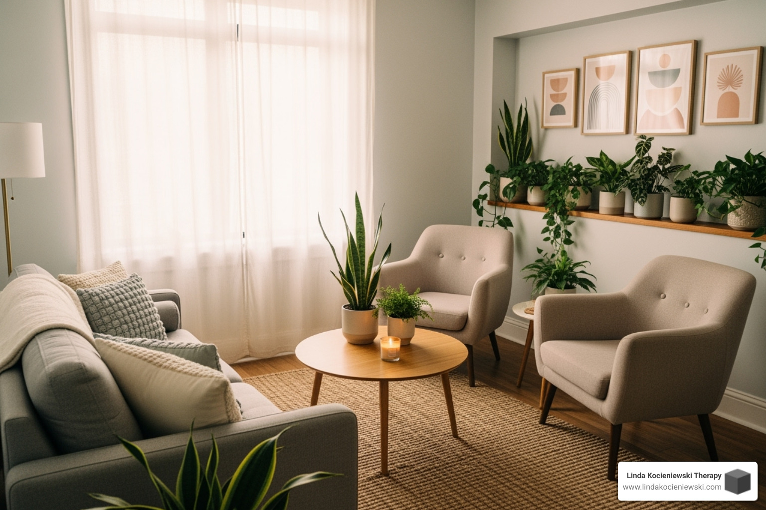 serene therapy office environment - how does the body release trauma