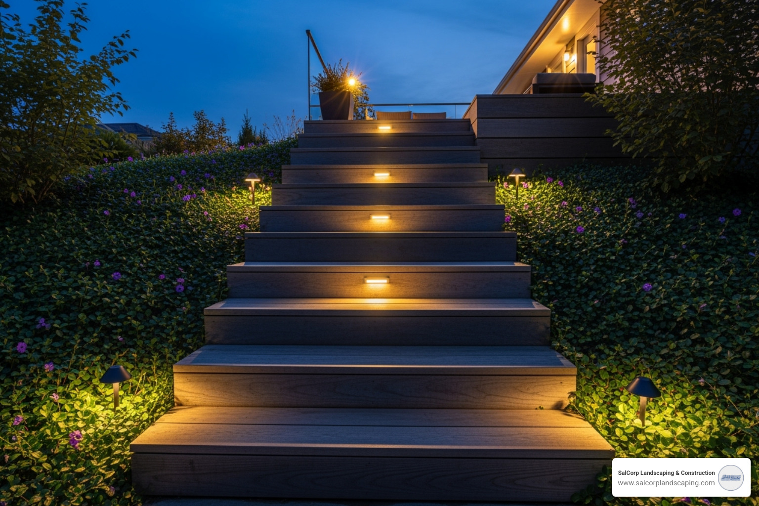Landscape around deck stairs: 10 Stunning Ideas, image size:1536x1024
