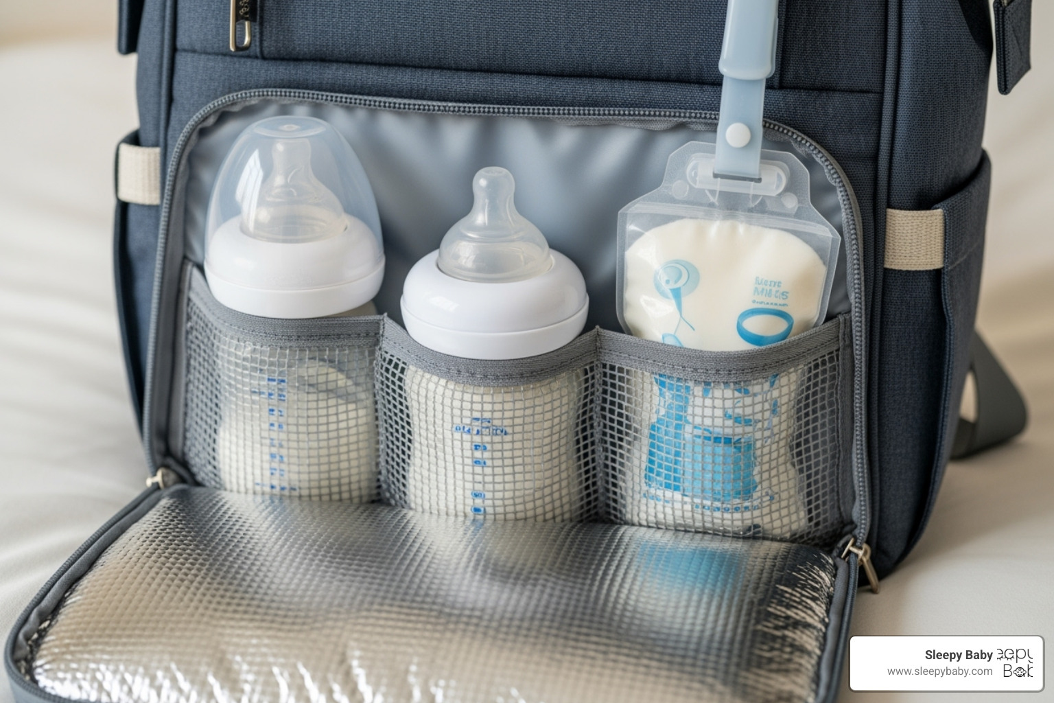 feeding essentials in insulated pocket - diaper bag essentials newborn