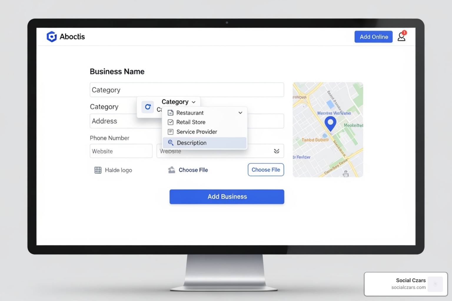 Screenshot of the "Add your business to Google" screen - google business