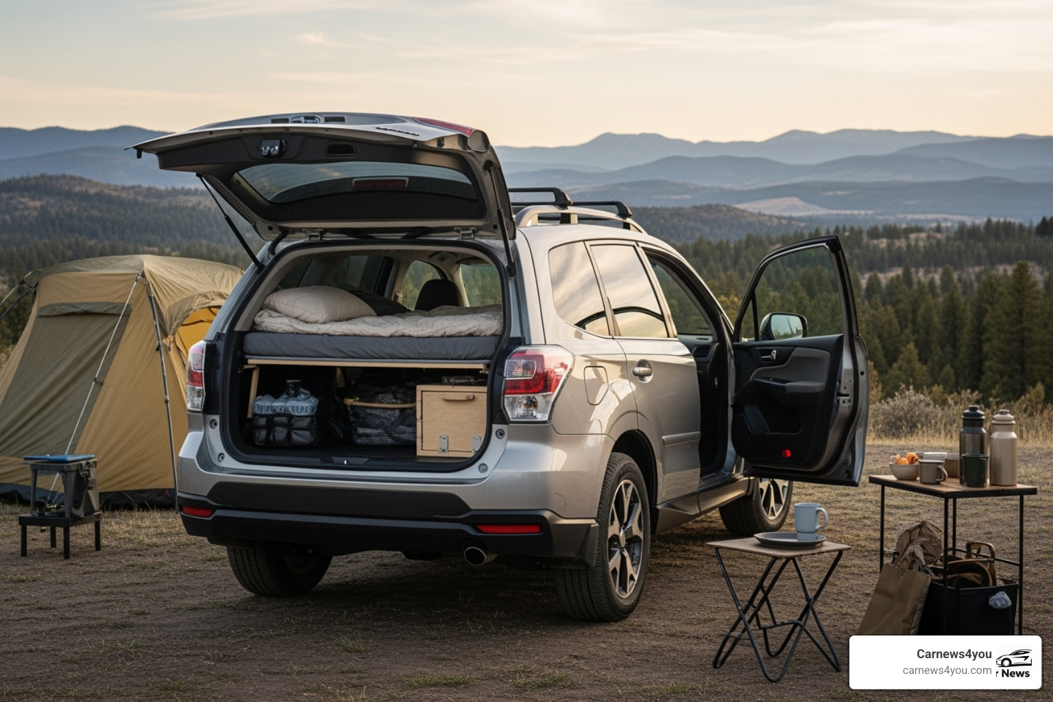 Subaru Forester camping - best small suv to sleep in Subaru Forester camping - best small suv to sleep in