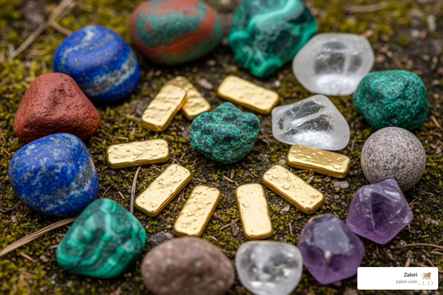 ethically sourced raw gemstones and recycled gold bars - Unique jewelry Los Angeles