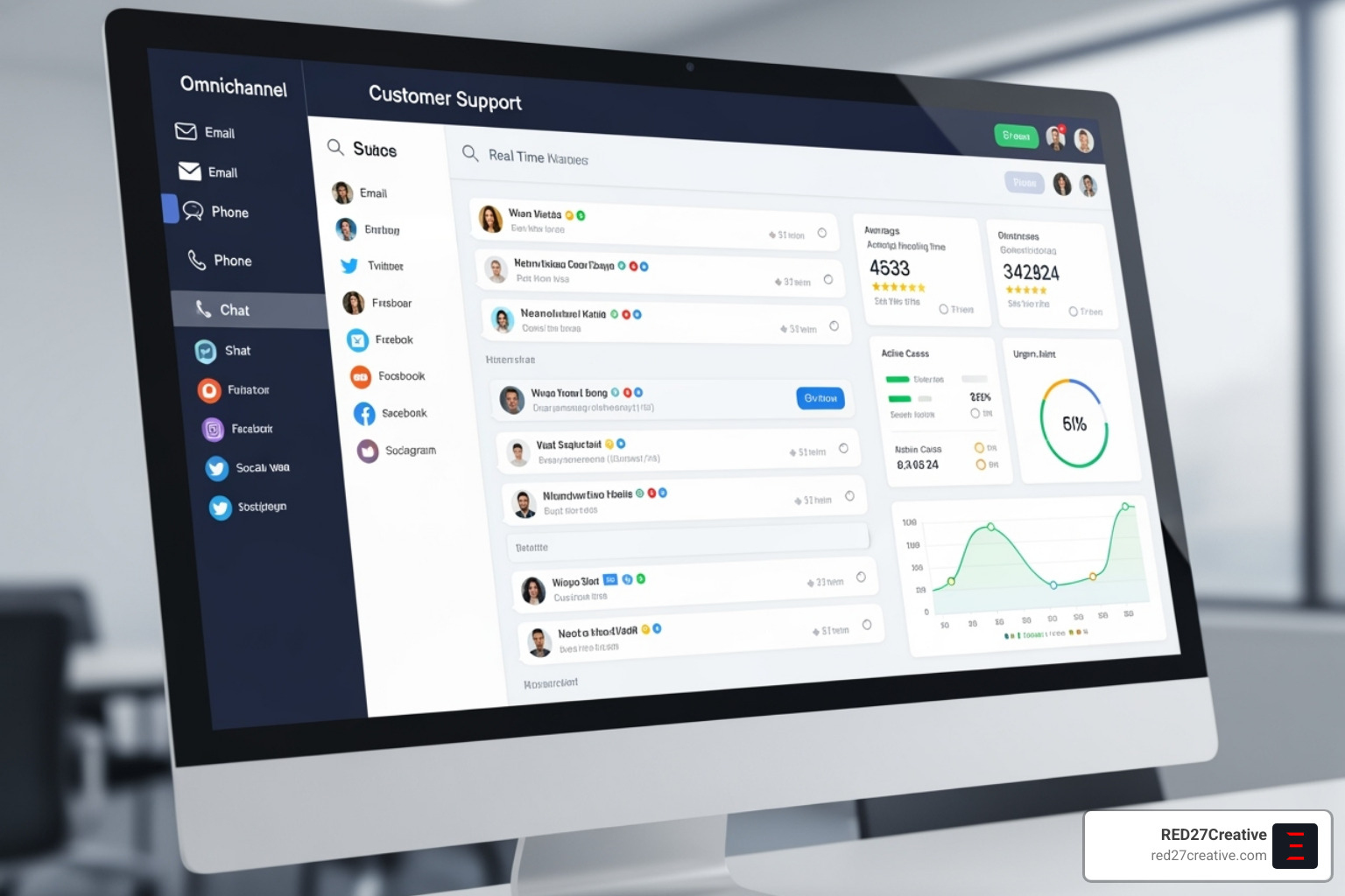 Omnichannel support dashboard - AI chatbot customer support Omnichannel support dashboard - AI chatbot customer support