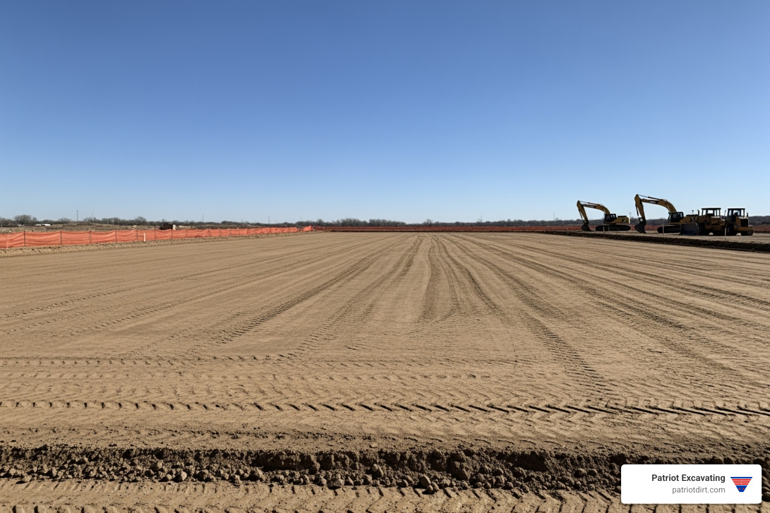 professionally graded construction site - excavator rental indianapolis