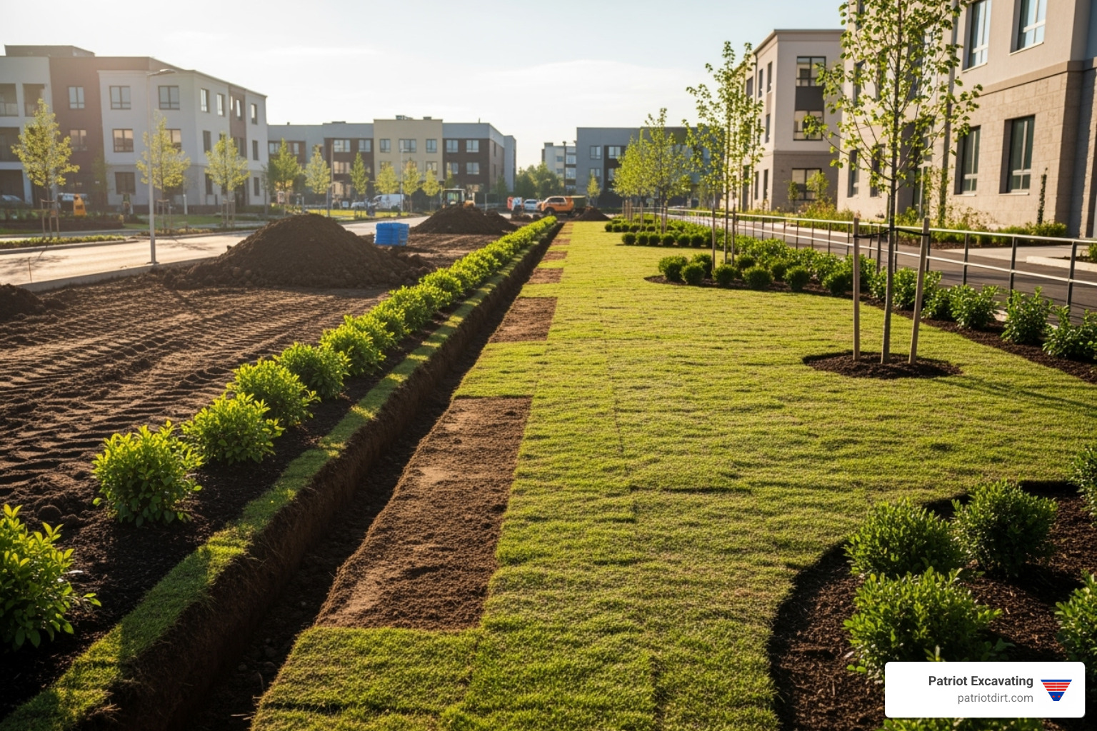 completed project site - trenching contractor near me