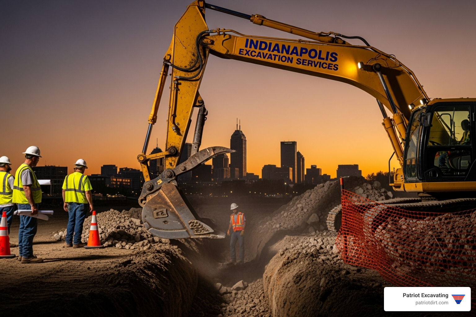 a perfectly graded commercial site ready for construction - excavation services indianapolis