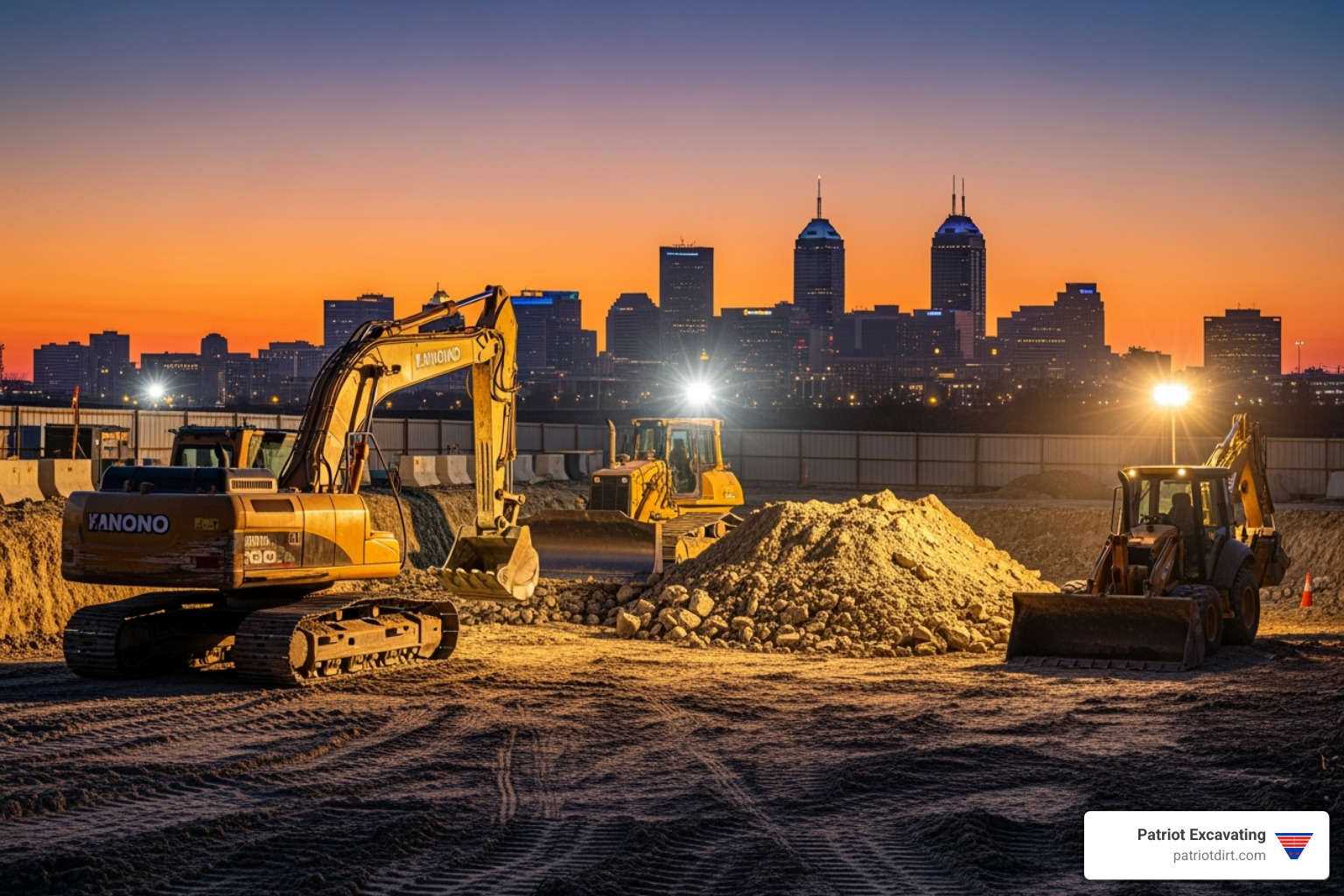 a controlled demolition project being executed safely - excavation services indianapolis