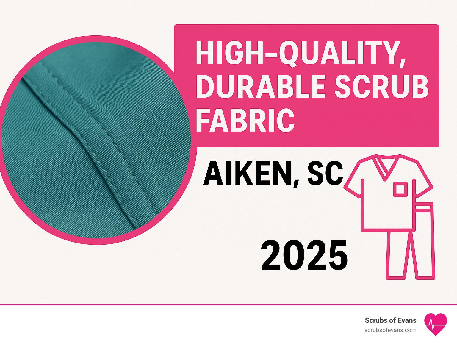 Close-up of high-quality, durable scrub fabric - scrubs aiken sc