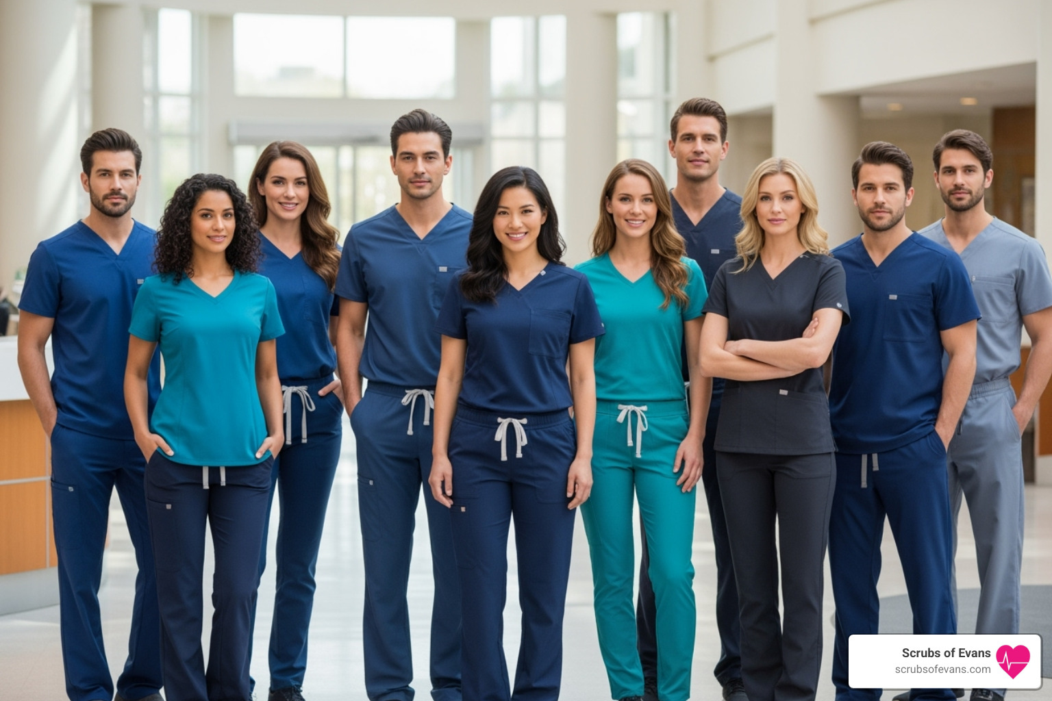 Different scrub styles on various body types - scrubs for group scrubs & uniforms guide: the #1 resource for teams