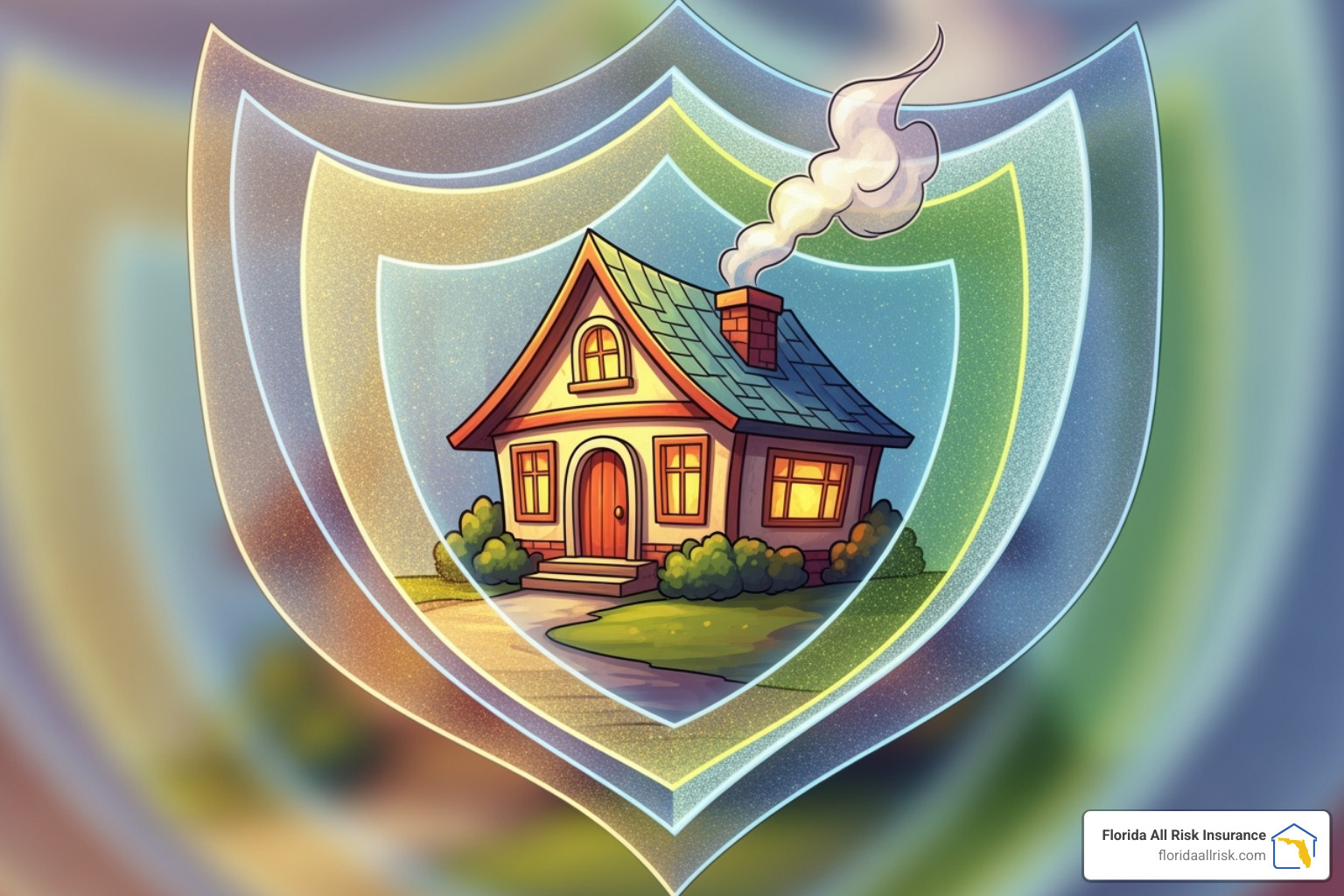 A detailed diagram illustrating the different layers of home insurance coverage, starting from the core (dwelling, personal property) and expanding outwards to include liability, additional living expenses, and specialized endorsements for risks like floods or valuable items. - hialeah home insurance