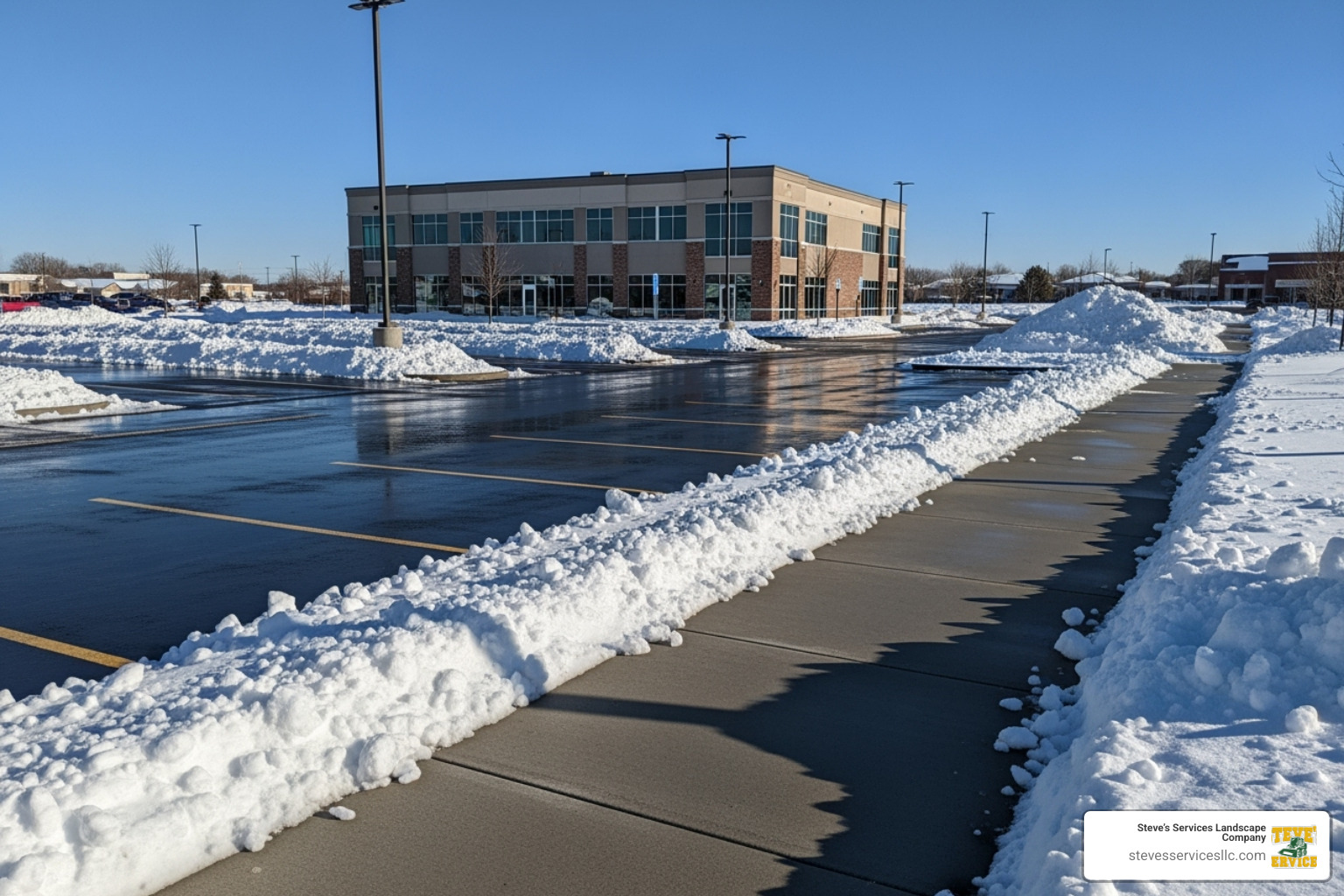 clear, safe commercial property after a snowstorm - snow removal commercial contracts