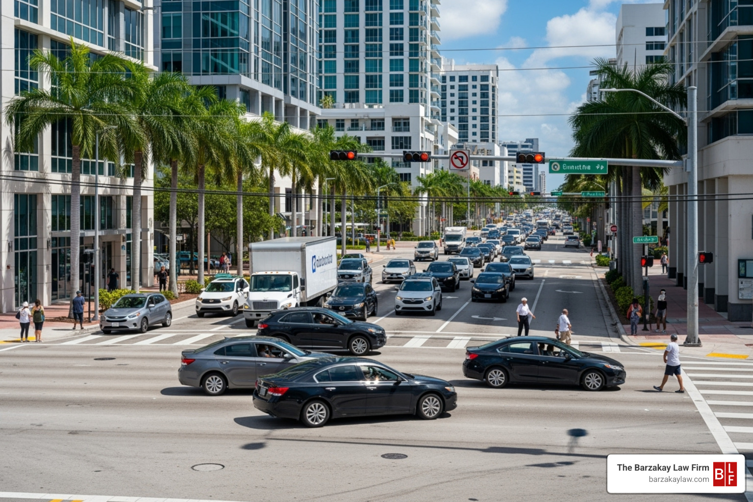 busy intersection in Fort Lauderdale - fort lauderdale bike accident