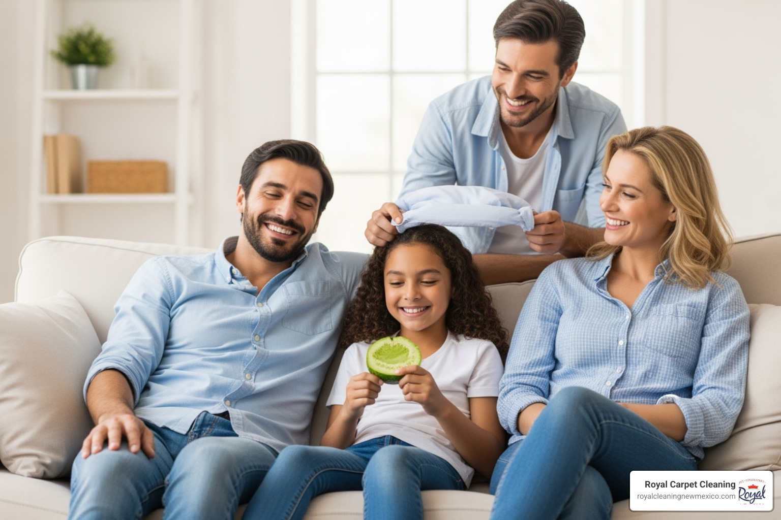 family breathing easily in a clean home - professional air duct cleaning
