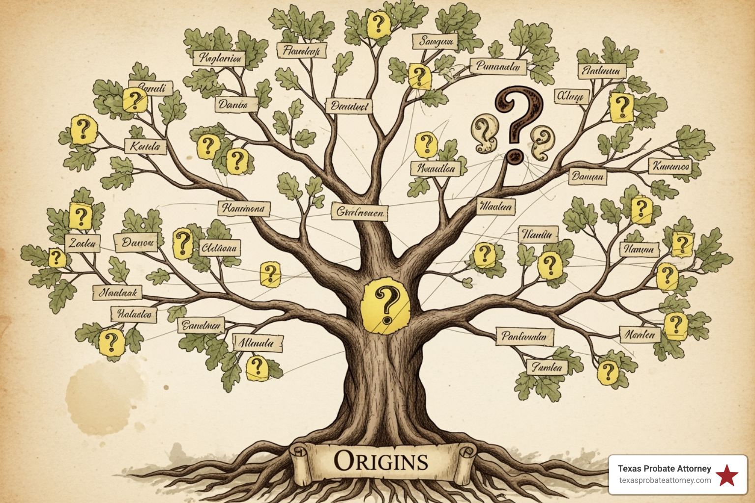 family tree with question marks - time limit for challenging a will