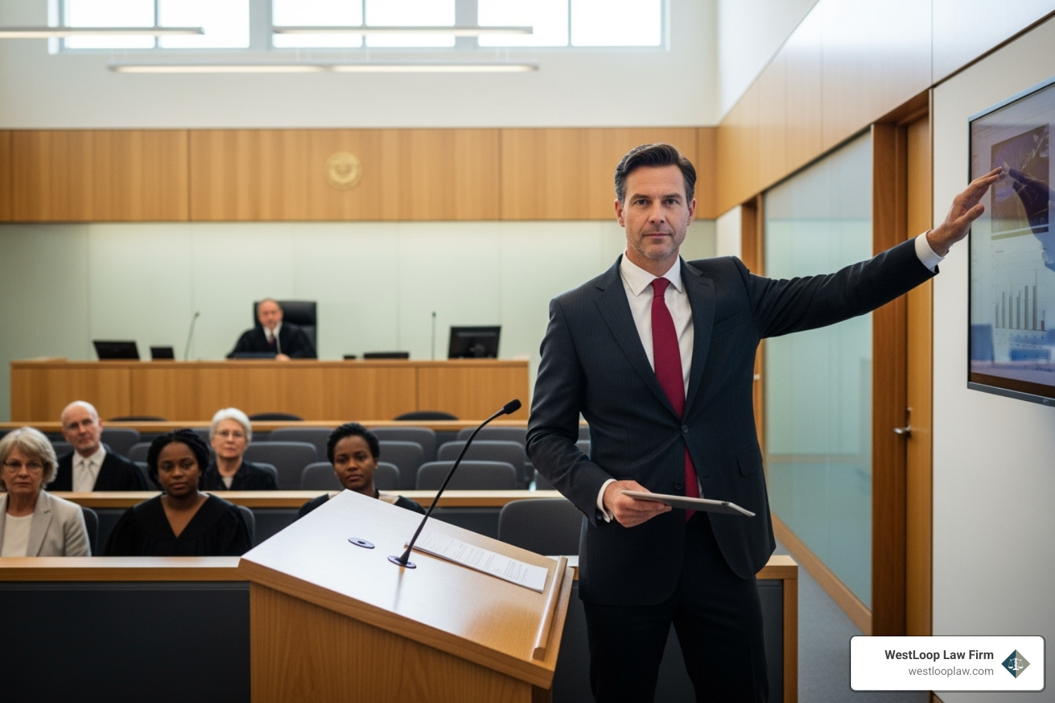 lawyer presenting evidence in a courtroom - wrongful death law firm