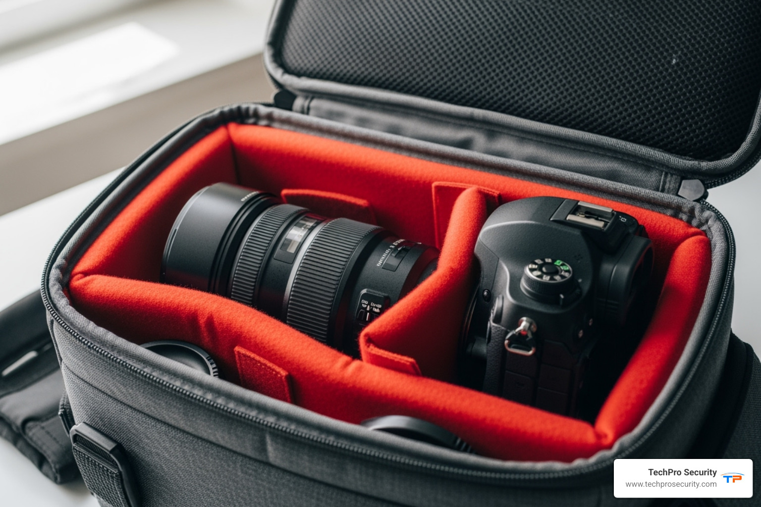 camera stored in padded bag - camera maintenance