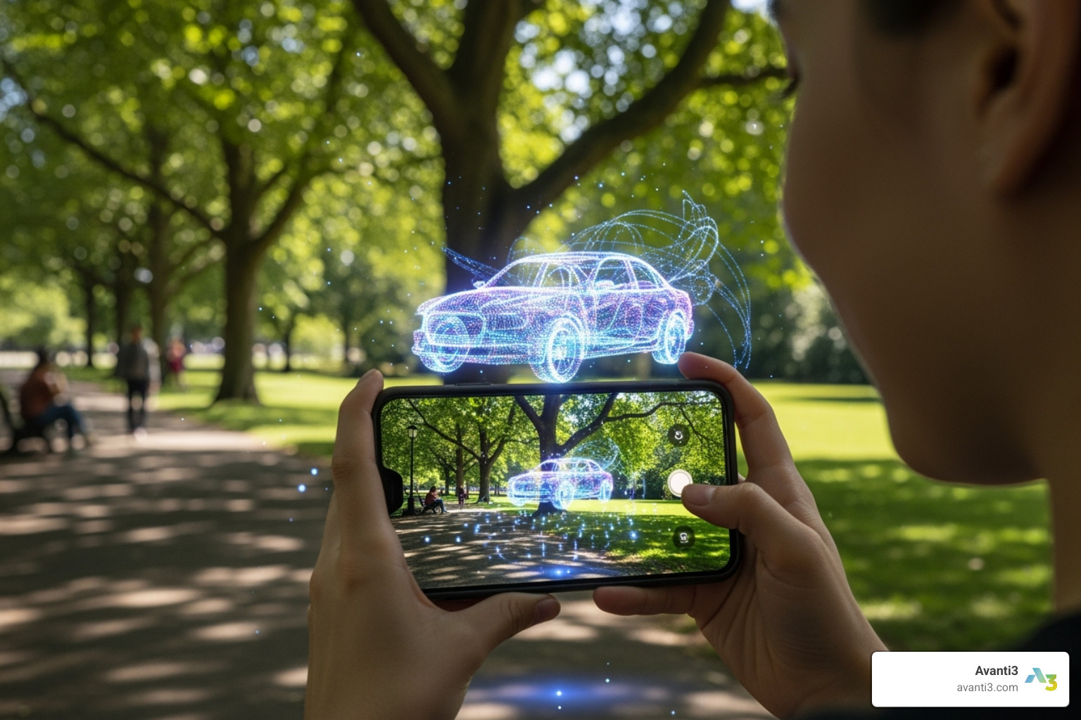 AR art experience on a smartphone - nft art marketplace