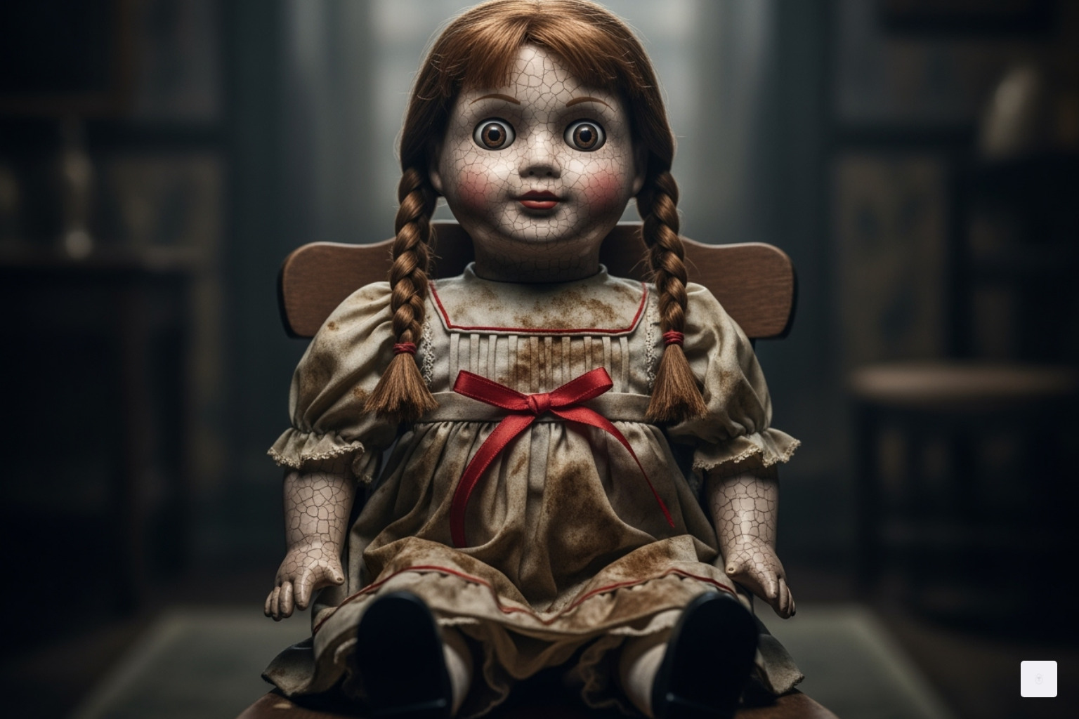 the porcelain Annabelle doll from "The Conjuring" movie - Annabelle Doll