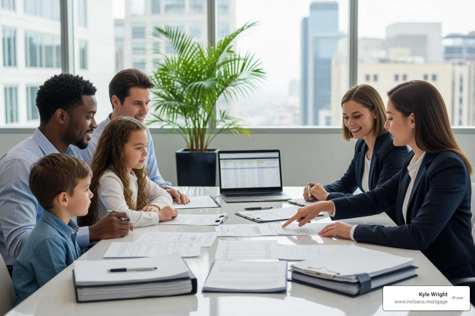 a diverse group of people meeting with a loan officer - home lenders arizona