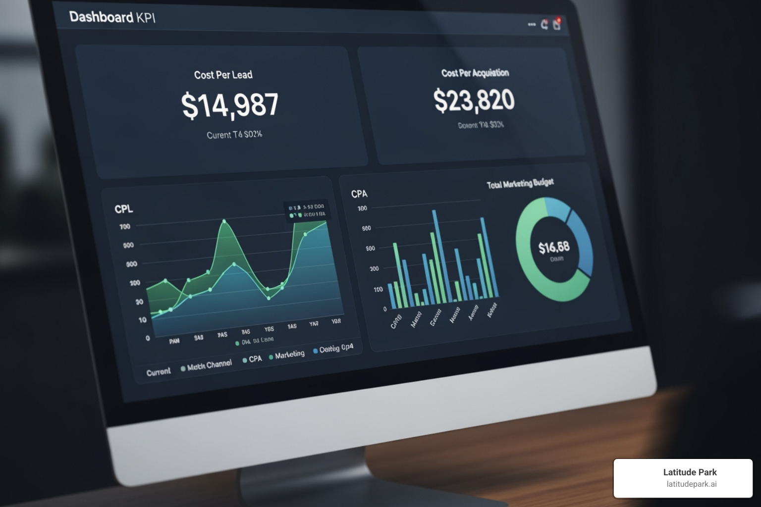 clean dashboard showing key ROI metrics like CPL and CPA - franchise facebook ads