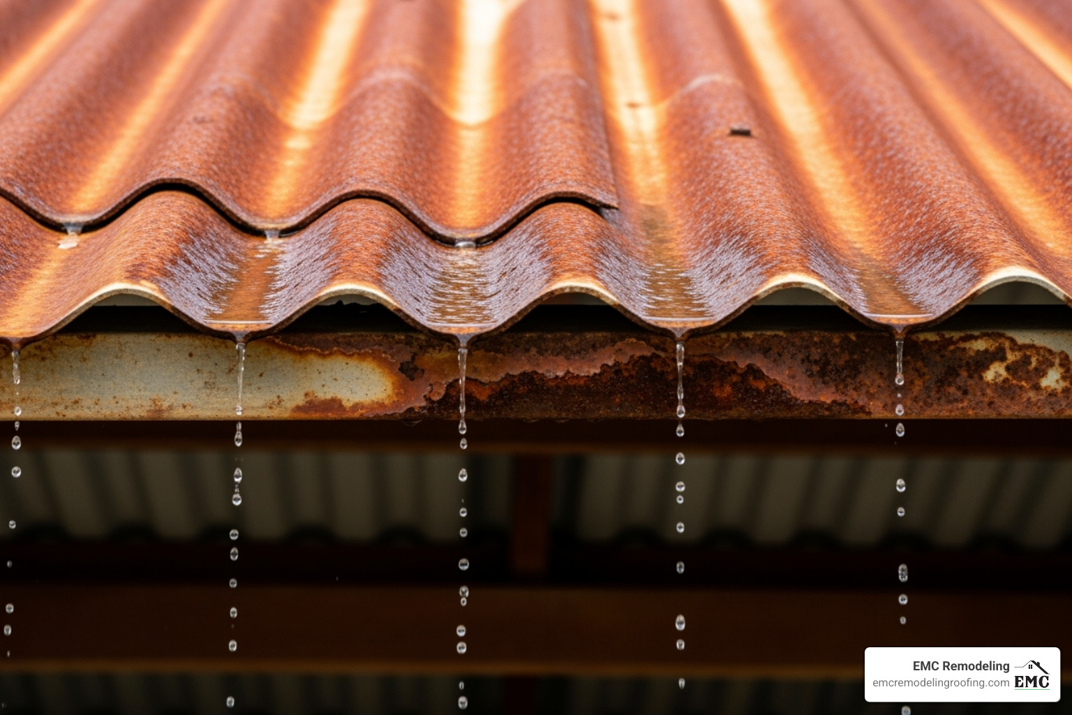 rusty leaking corrugated roof - corrugated garage roof replacement