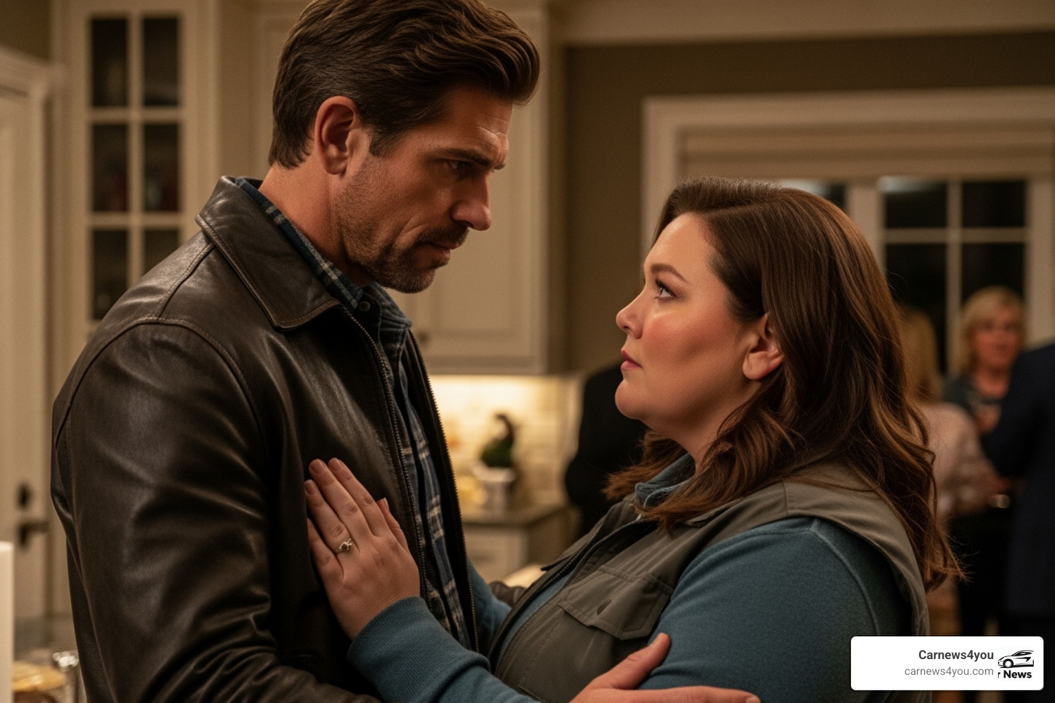 Dermot Mulroney and Chrissy Metz in character from The Hunting Wives - hunting wives cast Dermot Mulroney and Chrissy Metz in character from The Hunting Wives - hunting wives cast