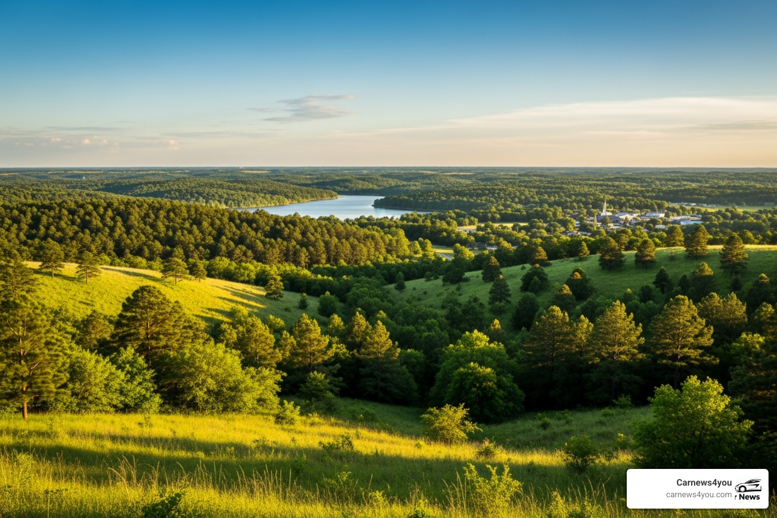 Wide shot depicting the show's East Texas setting - hunting wives cast Wide shot depicting the show's East Texas setting - hunting wives cast