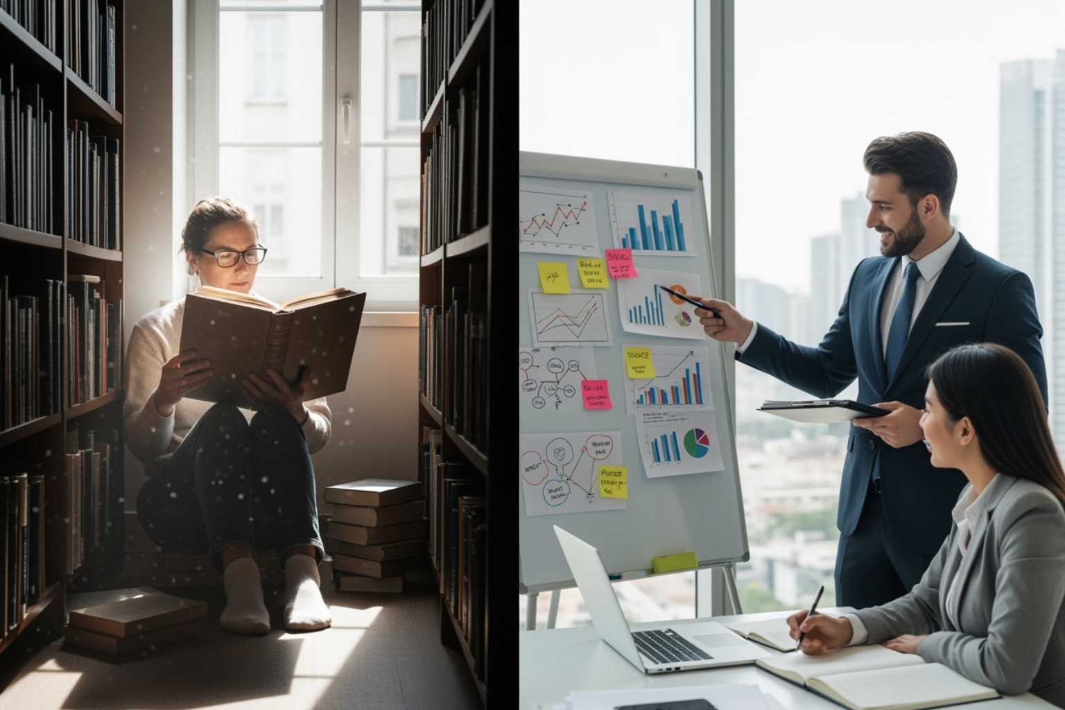 a flowchart showing the difference between a static guide and a dynamic advisory service - commerce advice onpresscapital