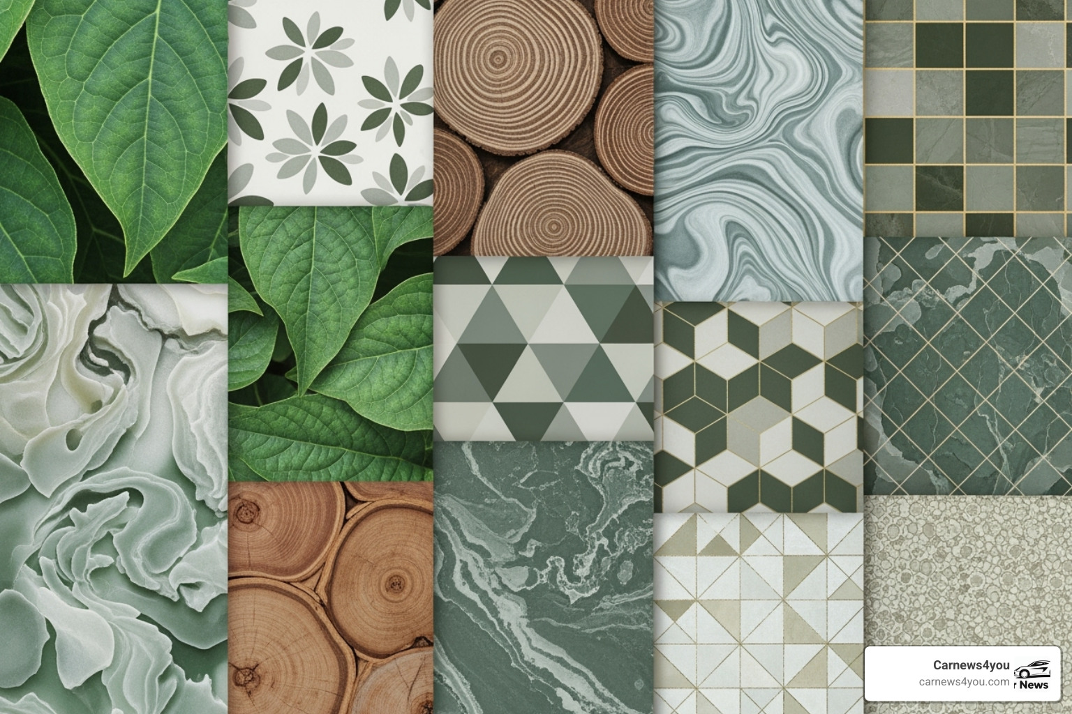 mood board showing organic and geometric patterns - flensutenol texture