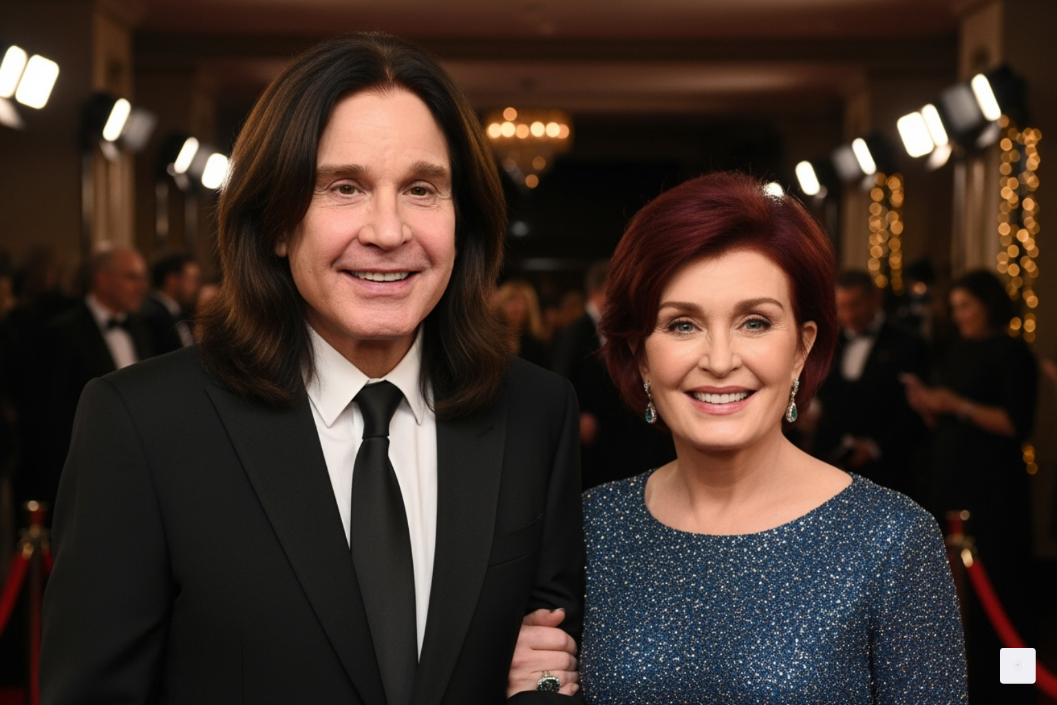 Ozzy and Sharon Osbourne together at an event - ozzy osbourne net worth