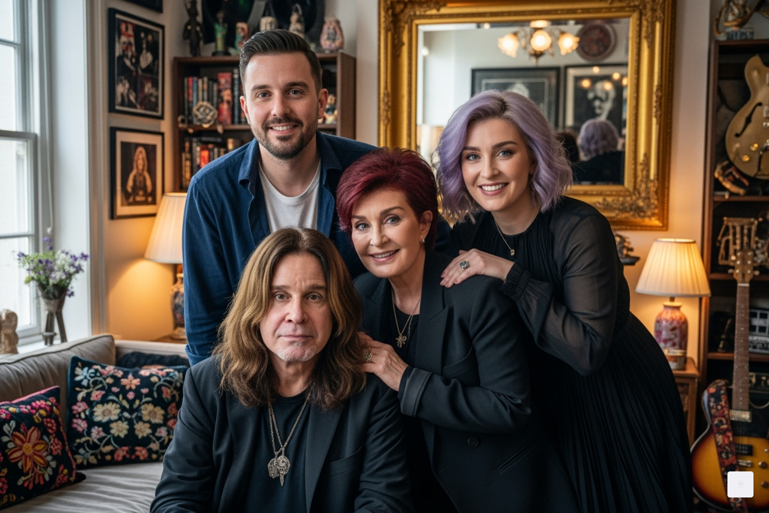 The full Osbourne family (Ozzy, Sharon, Kelly, Jack) - ozzy osbourne net worth