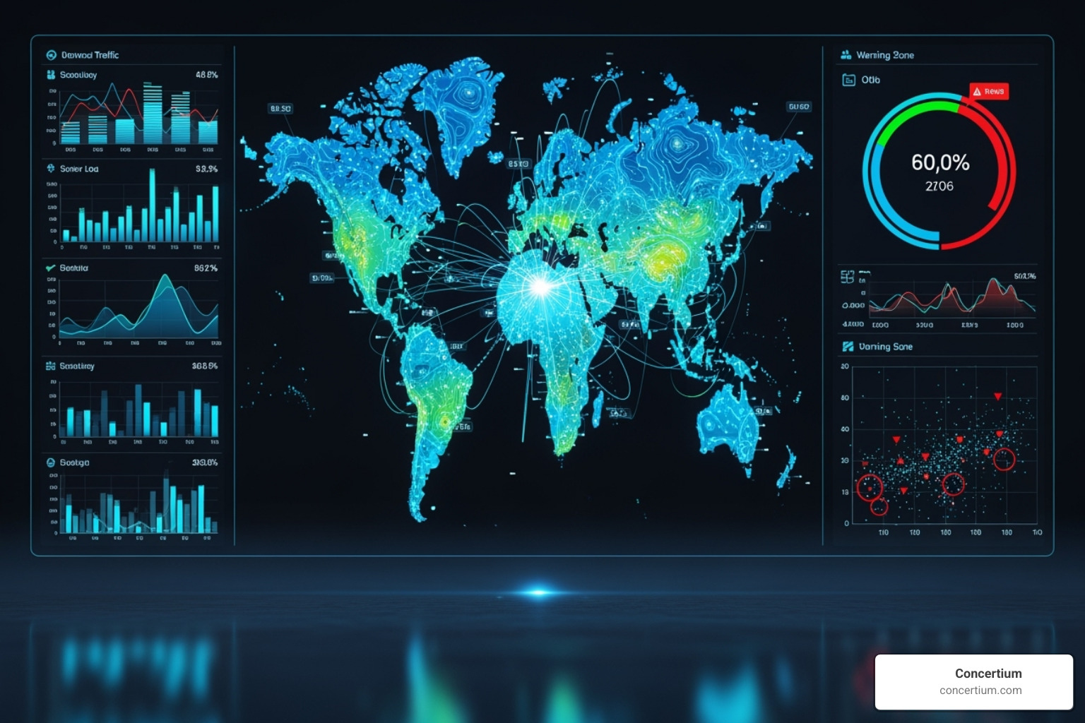 Image of a dashboard showing AI-driven insights and anomaly detection - AI-improved observability