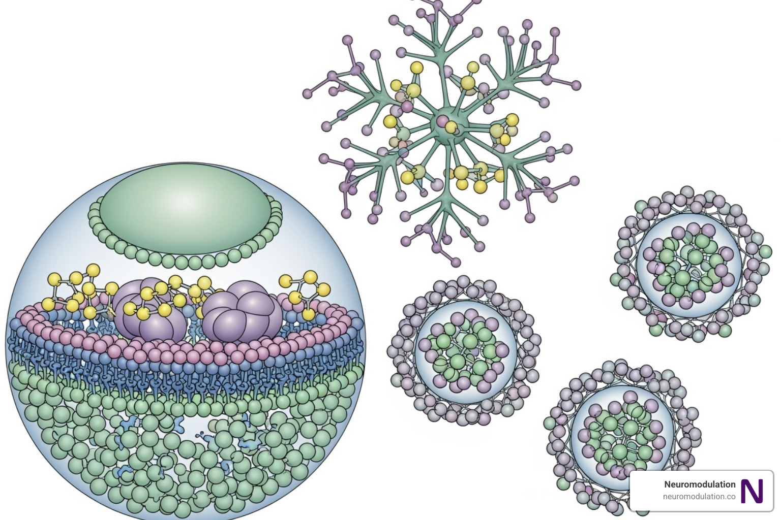 showing various types of nanocarriers like liposomes, micelles, and dendrimers - types of targeted drug delivery system showing various types of nanocarriers like liposomes, micelles, and dendrimers - types of targeted drug delivery system