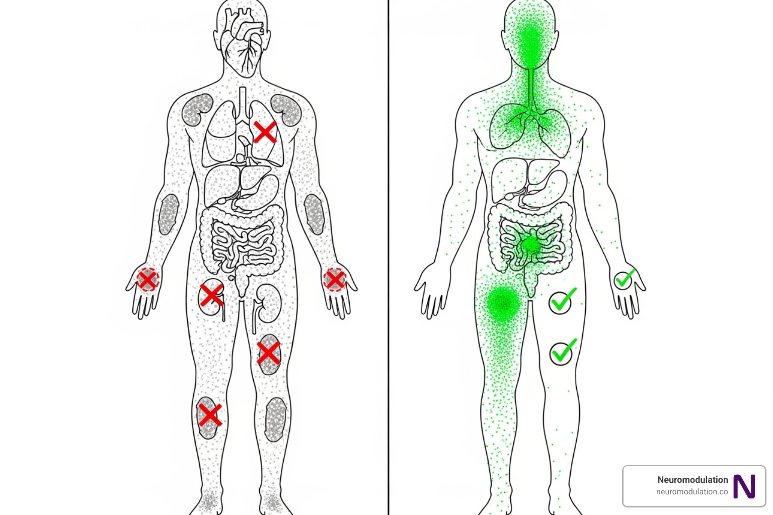 illustrating off-target effects of a conventional drug vs. targeted delivery - nanotechnology for targeted drug delivery