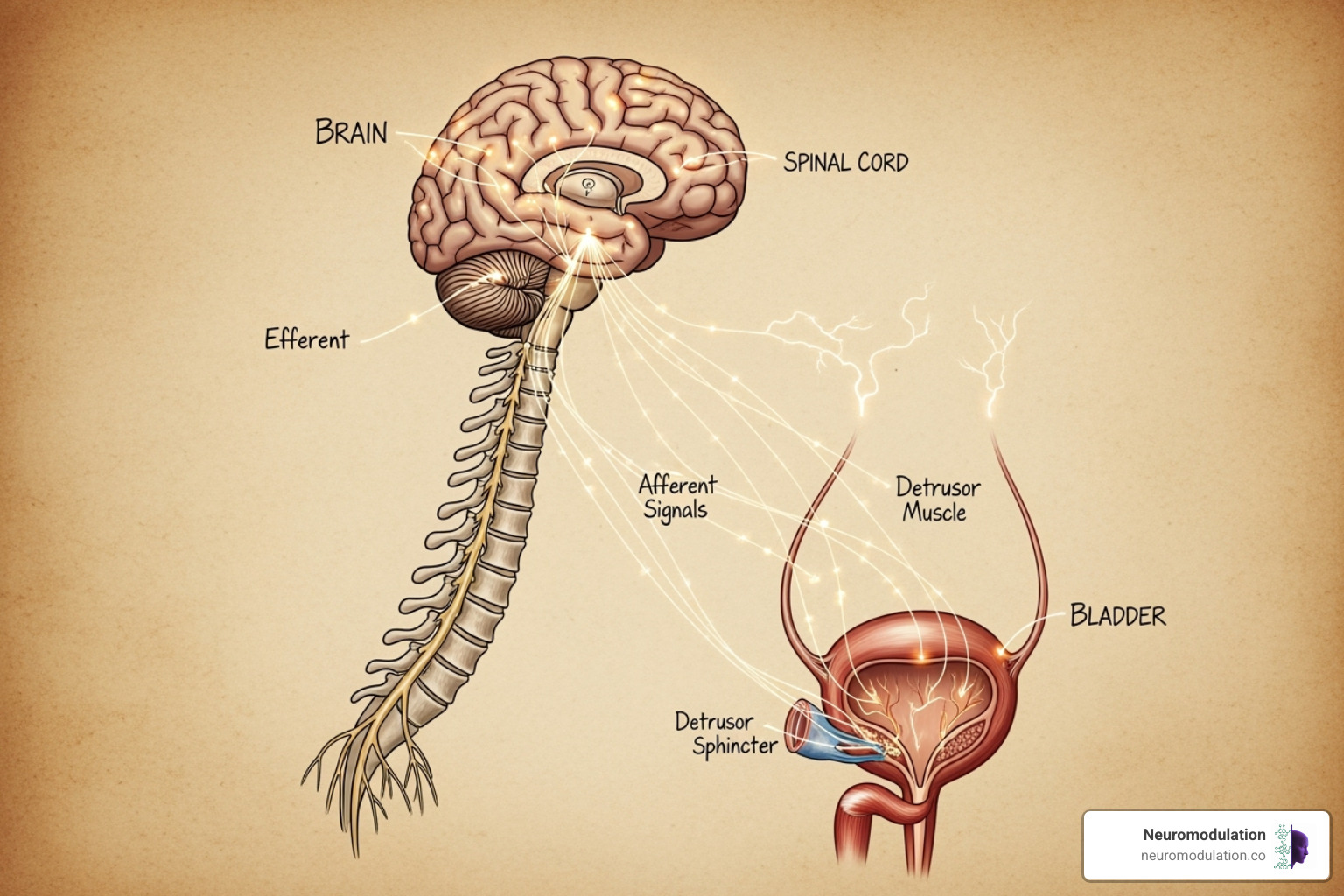 Concept of neuromodulation for bladder control - Overactive bladder treatment Concept of neuromodulation for bladder control - Overactive bladder treatment