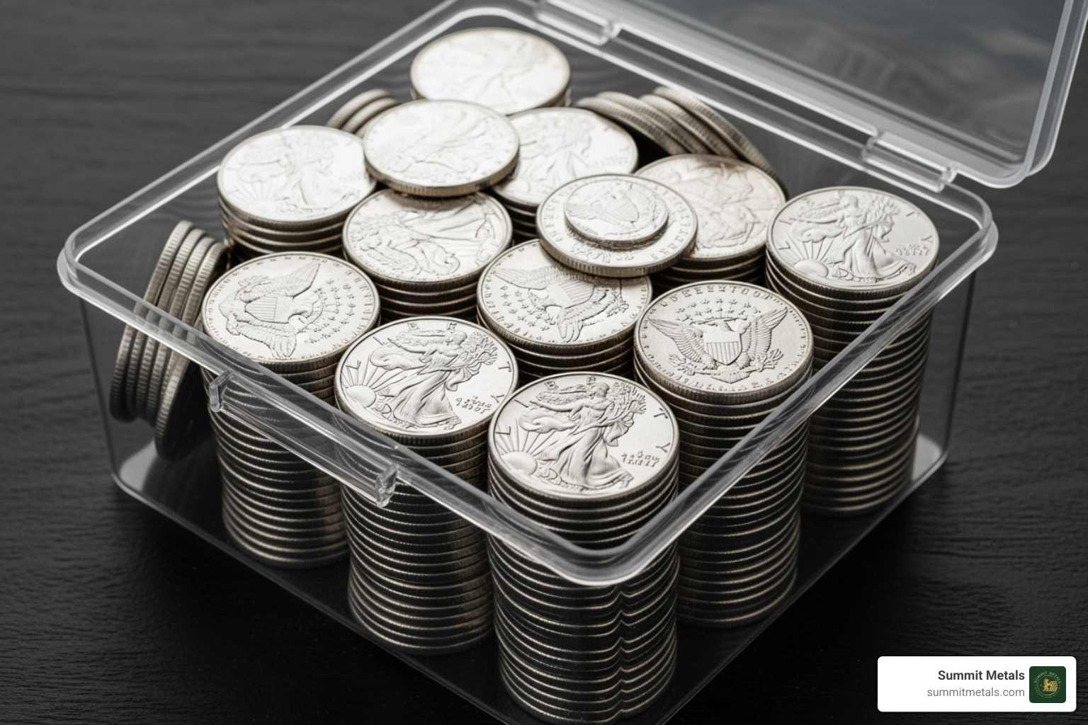 A "monster box" containing 500 American Silver Eagle coins - american silver eagles