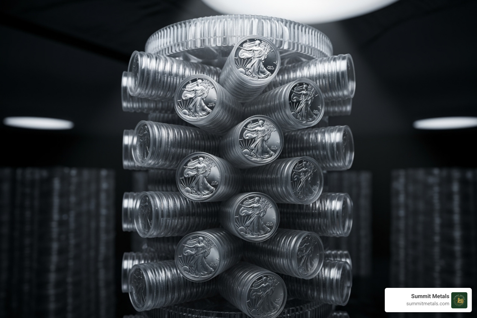 Stack of Silver Eagle tubes - investing in silver eagles