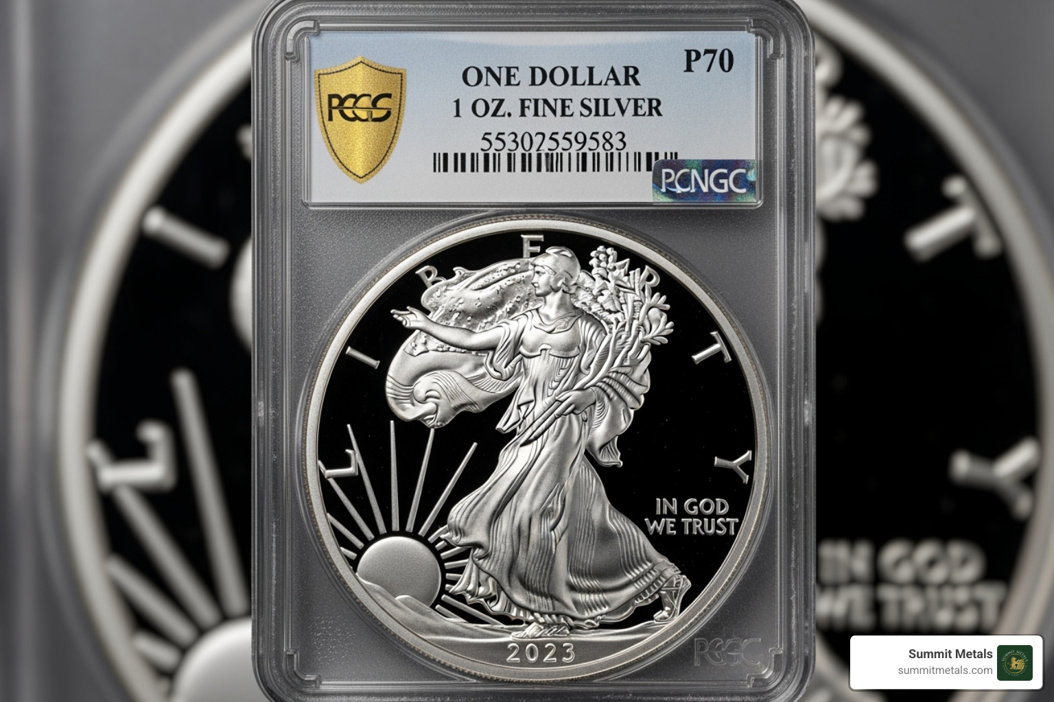 PCGS or NGC graded Proof Silver Eagle in its slab - proof silver eagles for sale